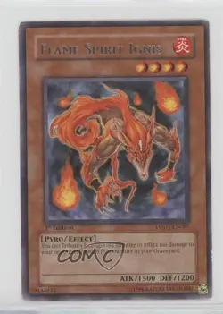 R - Flame Spirit Ignis 1st Ed. YuGiOh Light of Destruction #LODT-EN087 2008 READ - Image 1