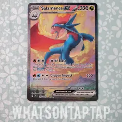 Pokemon Card Salamence Ex 187/159 Secret Rare Scarlet Violet Journey Together LP - Image 1