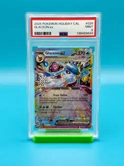 PSA 9 - 2025 POKEMON, HOLIDAY CAL, GLACEON EX - Image 1
