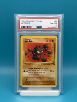 PSA 8 - 1999 POKEMON FOSSIL GEODUDE - Image 1