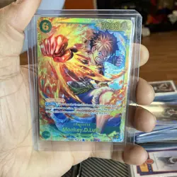 One Piece Monkey.D.Luffy Leader 5000 Power OP13-001 Foil Alternate Art - Image 1