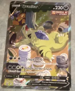 Pokemon Tyranitar V Full Art Single Strike Ultra Rare Holo 155/163 Battle Styles - Image 1