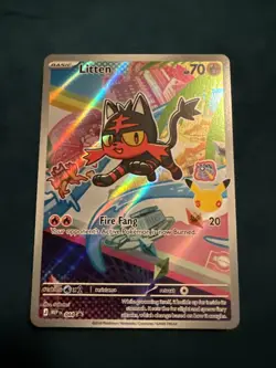 Litten MEP 044 - NM First Partner Illustration Rare Promo 30th Anniversary - Image 1