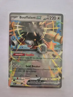 Pokemon TCG White Flare Bouffalant EX Card 077/086 Double Rare Mint Condition - Image 1