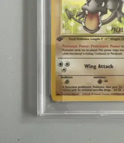 Aerodactyl 1st Edition RARE Prerelease POKEMON Card PSA 7 NM FOSSIL Holo 1/62 - Image 4