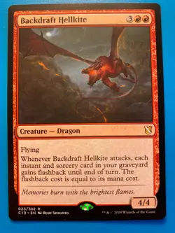 MTG 1x Backdraft Hellkite # 23 Commander 2019 Magic the Gathering Card x1 NM - Image 1