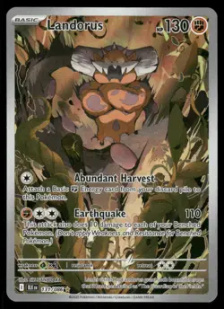 Pokemon Cards Landorus 131/086 Black Bolt Illustration Rare NM - Image 1