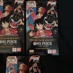 One Piece OP-09 Emperors In The New World 12-Card Sleeved Booster Pack Lot of 3 - Image 3