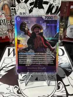 Bandai One Piece Card Game Monkey.D.Luffy ST26-005 Super Rare Foil - Image 1