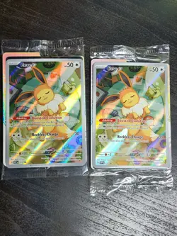 Pokemon TCG SVP Holo Eevee Promo Card Lot (2) 2025 English #173 Prismatic SEALED - Image 2