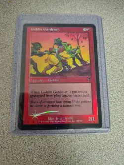 vintage magic the gathering Goblin Gardener foil 7th ed. common nm - Image 1