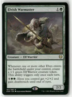 Elvish Warmaster Regular R Kaldheim 167 NM - Image 1