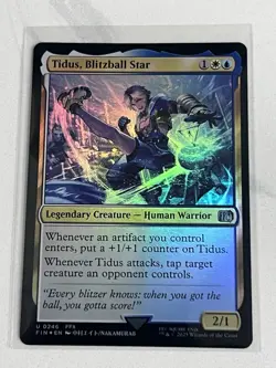 MTG Final Fantasy - Tidus , Blitzball Star - Foil FFX Magic the Gathering NM - Image 1