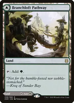 MTG Branchloft Pathway Boulderloft Pathway Zendikar Rising 258/280 Regular Rare - Image 1