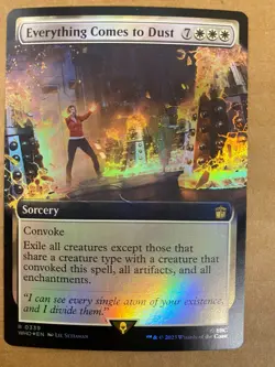 MTG 1x EXTENDED ART FOIL Everything Comes to Dust 339 Doctor Who Magic the x1 NM - Image 1