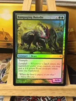 MTG *Rampaging Baloth Foil X1* (LP) Zendikar Magic the Gathering Free Shipping - Image 1