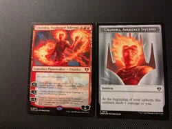 Chandra, Awakened Inferno + Chandra Token - Mythic Planeswalker Commander CMM NM - Image 1