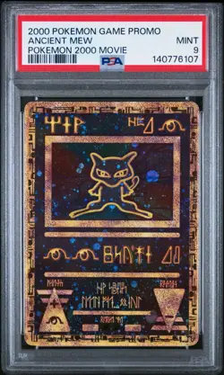 Pokemon PSA 9 Ancient Mew Movie Game 2000 - Image 1