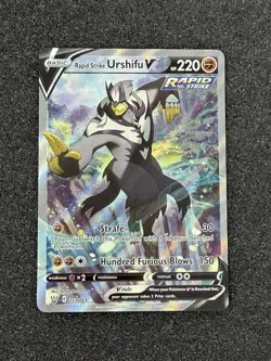 Pokemon TCG Rapid Strike Urshifu V Alt Full Art 153/163 -SWSH05 Battle Styles NM - Image 1