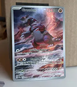 Pokemon Groudon 199/182 SV04 Paradox Rift Illustration Rare Holo - Image 3