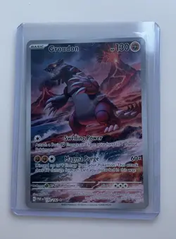 Pokemon Groudon 199/182 SV04 Paradox Rift Illustration Rare Holo - Image 4