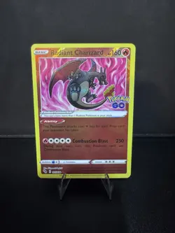 Pokemon TCG Radiant Charizard Pokemon Go Card 011/078 NM/MINT - Image 1