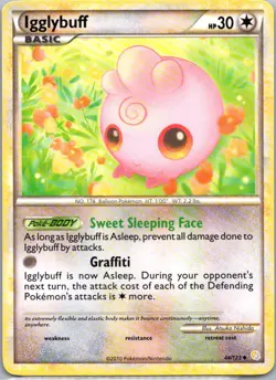 Pokemon TCG Igglybuff 44/123 HeartGold SoulSilver NM - Image 1