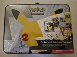 Pokemon 25th Anniversary Celebrations Treasure Chest Lunchbox Tin Factory SEALED - Image 1