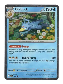 Pokemon Golduck 008 Cosmos Holo Black Star Promo - Mega Evolution NM - Image 1