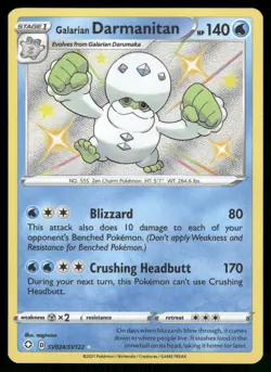 Galarian Darmanitan SV024/SV122 Shining Fates Shiny Vault Pokemon Holo NM - Image 1