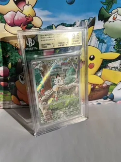 Pokemon TCG Meowth 106/094 Illustration Rare Phantasmal Flames Beckett 9.5 Gem M - Image 1