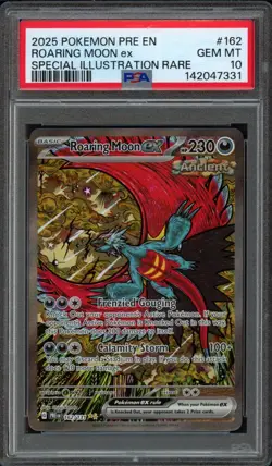 2025 Pokemon Prismatic Evolutions Roaring Moon EX 162/131 PSA 10 Gem Mint SIR - Image 1