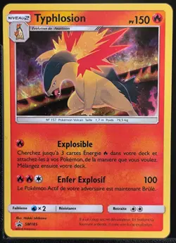 Carte Pokemon Typhlosion SM185 Promo Soleil & Lune Holographique FR - Image 2