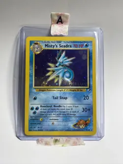 Pokemon Trading Card Misty's Seadra Gym Heroes Set Prerelease 9/132 Holo - Image 2