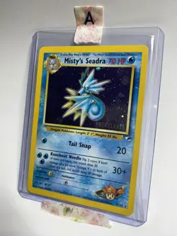 Pokemon Trading Card Misty's Seadra Gym Heroes Set Prerelease 9/132 Holo - Image 3