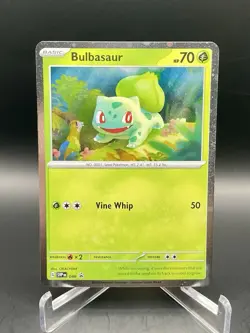 Bulbasaur 046 **SWIRL** SV: 151 Cosmos Holo Black Star Promo Pokemon TCG NM/M - Image 1