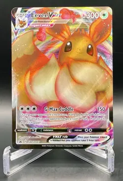 Eevee VMAX SWSH087 Shining Fates Black Star Promo Full Art Pokemon TCG NM/M - Image 1