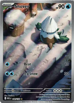 Pokemon TCG Snover 140/132 Me01: Mega Evolution Holo NM - Image 1