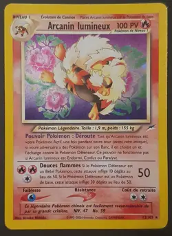 Carte Pokemon 12/105 Arcanin Lumineux Holo Neo Destiny Wizard FR - Image 1