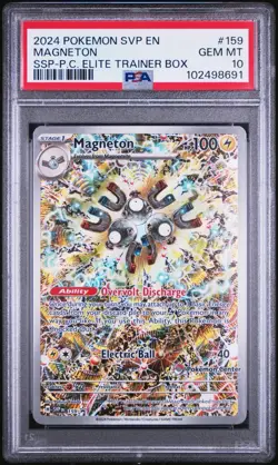 PSA 10 Magneton Pokemon Center Stamp ETB Promo SVP 159 Surging Sparks English - Image 1
