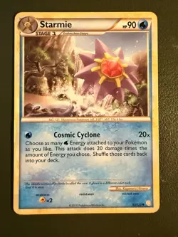 Pokemon TCG Starmie 53/123 HeartGold & SoulSilver HGSS1 LP - Image 1