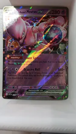 Pokemon Team Rocket's Mewtwo ex 216 Scarlet & Violet Promo Holo 280 HP Basic TCG - Image 1