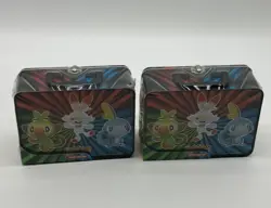 Lot of (2) Pokemon Trading Card Game Spring Collectors Tin Chest Lunch Box - Image 2