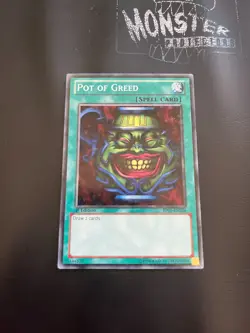 YUGIOH POT OF GREED STARFOIL RARE BP01-EN034 1ST EDITION - Image 1