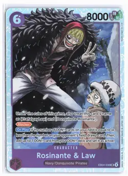 Rosinante & Law EB04-038 SR ENG The Azure's Sea's Seven One Piece TCG - Image 1