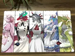Ygomat OCG Duel Playmat Dragonmaid TCG CCG Pad Trading Card Game Mat Free Bag - Image 1