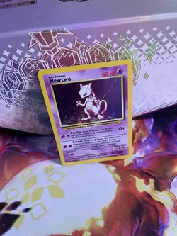 Mewtwo 10/102 Base Set Holo Rare Unlimited LP WOTC Vintage Pokemon Card - Image 5