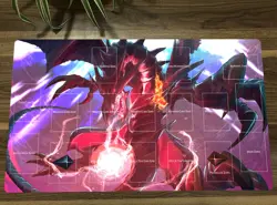 Ygomat Red-eyes Black Dragon Duel Playmat TCG CCG Trading Card Game Mat Free Bag - Image 1