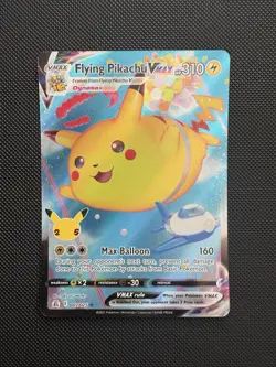 Pokemon TCG Flying Pikachu VMAX Holo Ultra Rare Card 007/025 Celebrations - Image 1