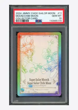 Jimmy Choo Sailor Moon PSA10 Moon/Chibi Moon Collector Card 2024 #11 English - Image 1